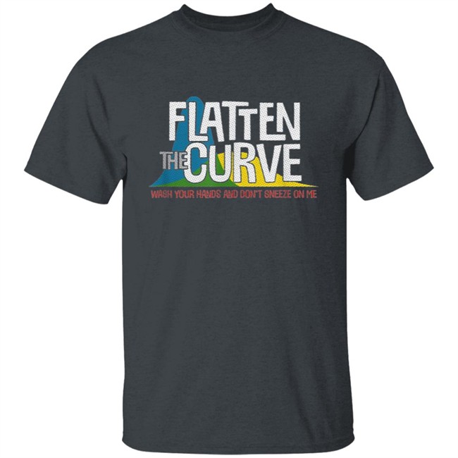 Flatten the curve t shirt Flatten the curve t shirt - Image 2
