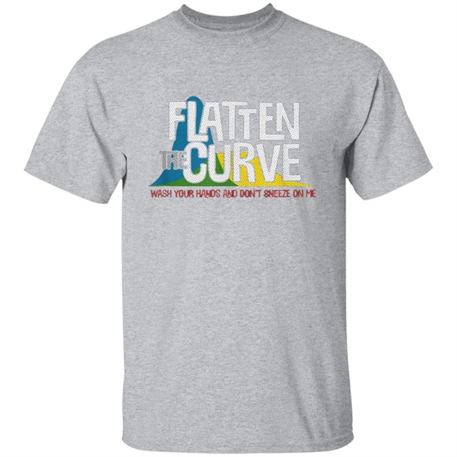 Flatten the curve t shirt Flatten the curve t shirt - Image 5