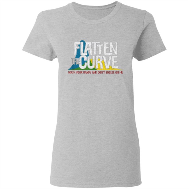 Flatten the curve t shirt Flatten the curve t shirt - Image 7