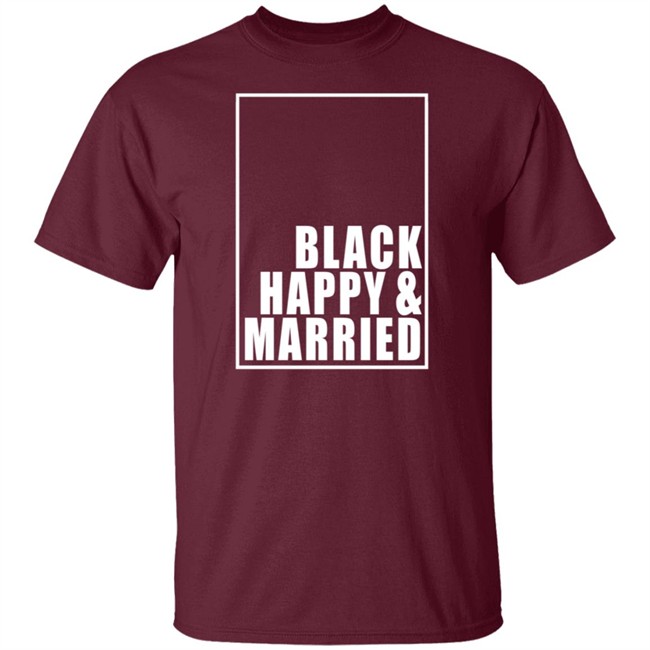 Black Happy And Married Shirt Black Happy And Married Shirt - Image 2