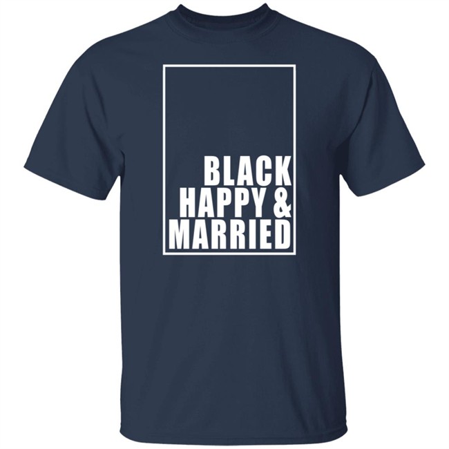Black Happy And Married Shirt Black Happy And Married Shirt - Image 3