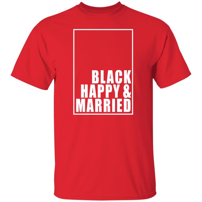 Black Happy And Married Shirt Black Happy And Married Shirt - Image 4