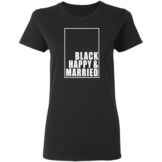 Black Happy And Married Shirt Black Happy And Married Shirt - Image 6