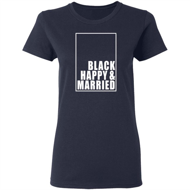 Black Happy And Married Shirt Black Happy And Married Shirt - Image 7