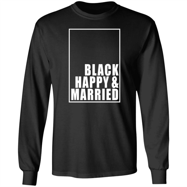 Black Happy And Married Shirt Black Happy And Married Shirt - Image 8
