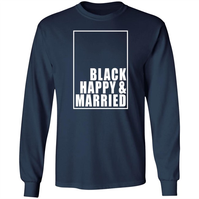 Black Happy And Married Shirt Black Happy And Married Shirt - Image 10