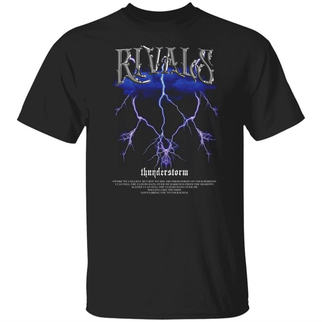 Rivals Thunderstorm Black Tee Shirt Rivals Thunderstorm Black Tee Shirt