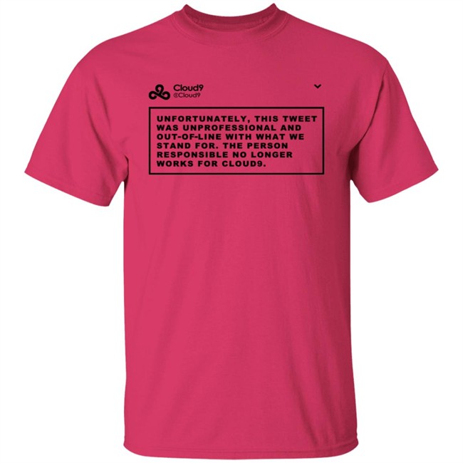 Cloud9 C9 Mateus This Tweet Was Unprofessional T Shirt Cloud9 C9 Mateus This Tweet Was Unprofessional T Shirt - Image 5