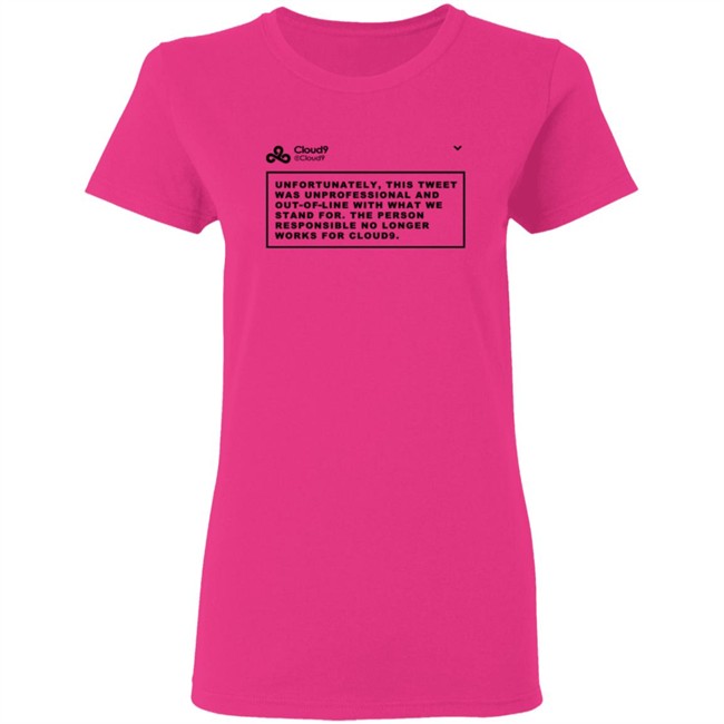 Cloud9 C9 Mateus This Tweet Was Unprofessional T Shirt Cloud9 C9 Mateus This Tweet Was Unprofessional T Shirt - Image 7