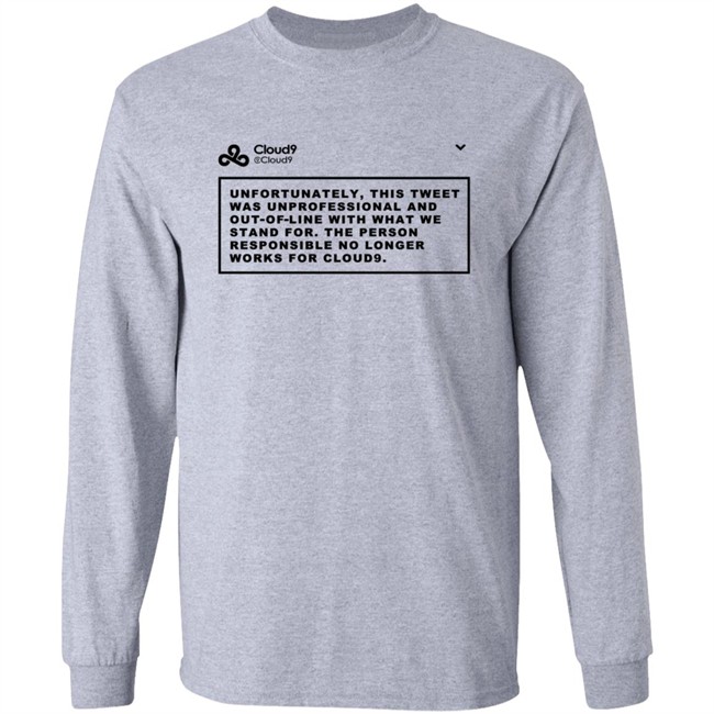 Cloud9 C9 Mateus This Tweet Was Unprofessional T Shirt Cloud9 C9 Mateus This Tweet Was Unprofessional T Shirt - Image 8