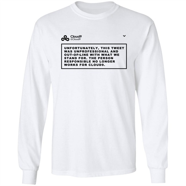 Cloud9 C9 Mateus This Tweet Was Unprofessional T Shirt Cloud9 C9 Mateus This Tweet Was Unprofessional T Shirt - Image 9