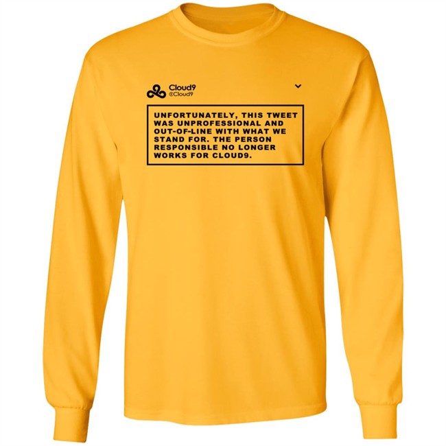 Cloud9 C9 Mateus This Tweet Was Unprofessional T Shirt Cloud9 C9 Mateus This Tweet Was Unprofessional T Shirt - Image 10