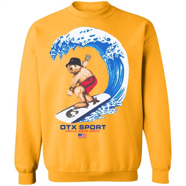 Shoreline Mafia Merch Otxboyz Hella Wavey Crewneck Sweatshirt Yellow Geezy World